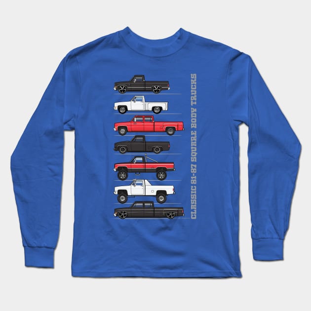 Seven Square Bodies II Long Sleeve T-Shirt by JRCustoms44